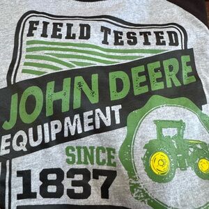 Kids large 14-16 John Deere Graphic long sleeve Tee NWOT